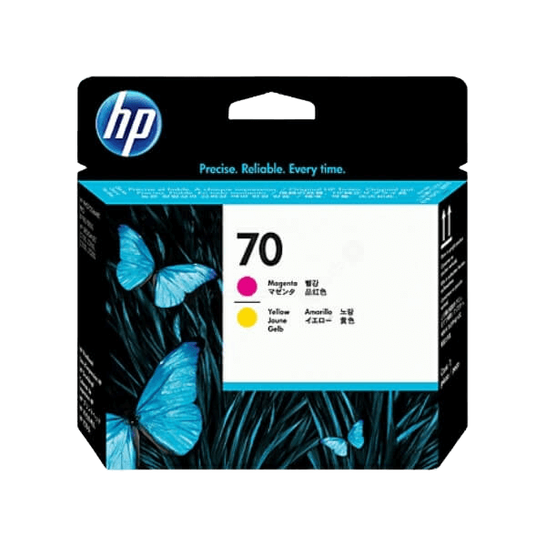 HP Original 70 C9406A magenta / gul printhoved | Indhold: 130 ml.