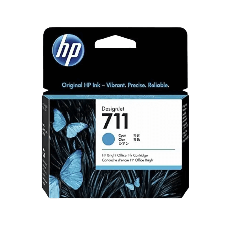 HP Original 711 CZ130A cyan blækpatron | Indhold: 29 ml.