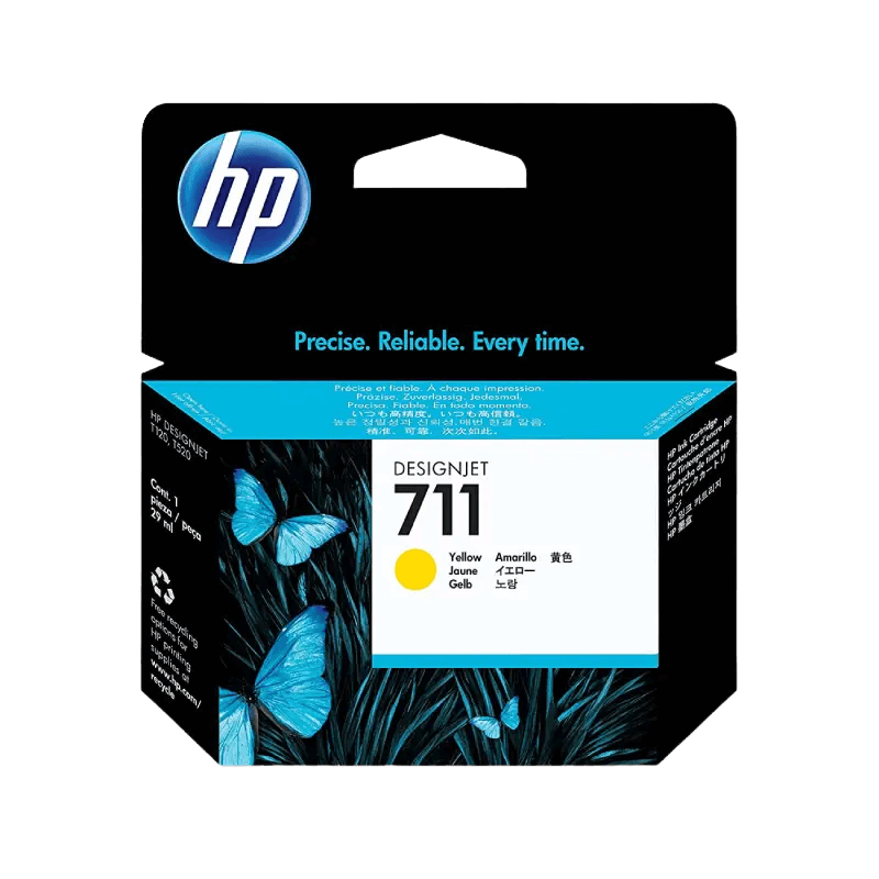 HP Original 711 CZ132A gul blækpatron | Indhold: 29 ml.