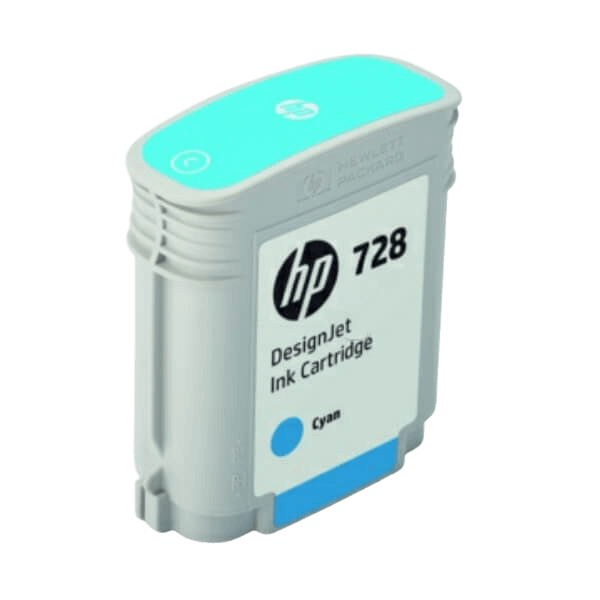 HP Original 728 F9J63A cyan blækpatron