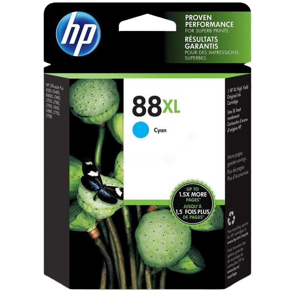 HP Original 88 C9391AE XL cyan blækpatron | Indhold: 17 ml.