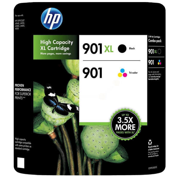 HP Original 901 SD519AE XL CMYK rabatpakke | Indhold: 700 sider