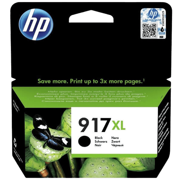 HP Original 917XL 3YL85AE XXL sort blækpatron | Indhold: 1500 sider