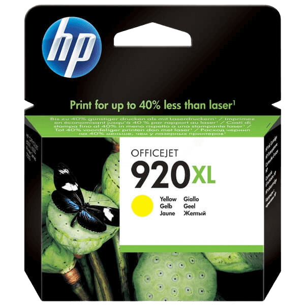 HP Original 920 CD974AE XL gul blækpatron | Indhold: 700 sider