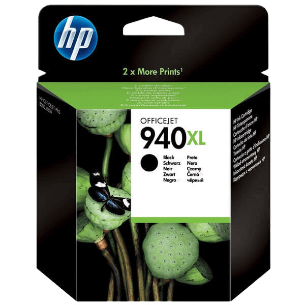 HP Original 940 C4906AE XL sort blækpatron | Indhold: 59 ml.