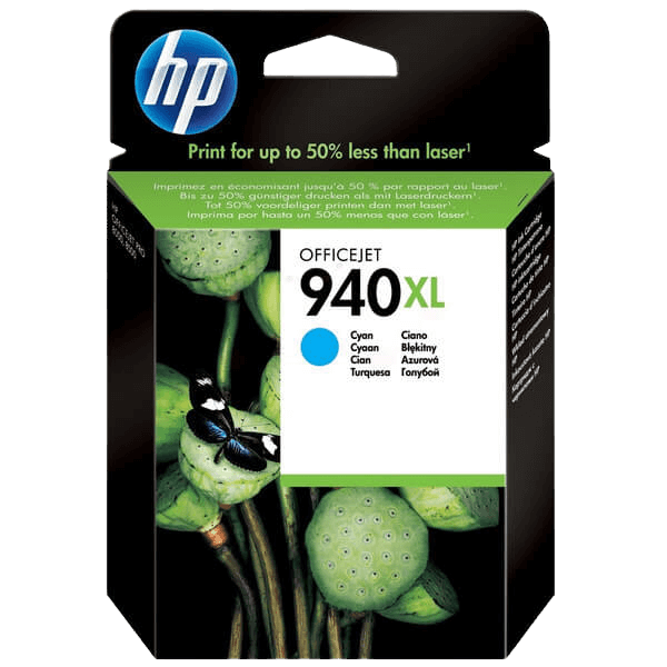 HP Original 940 C4907AE XL cyan blækpatron | Indhold: 1400 sider