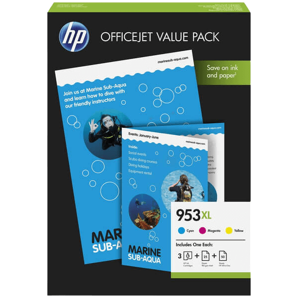 HP Original 953XL 1CC21AE 3 farver i én rabatpakke
