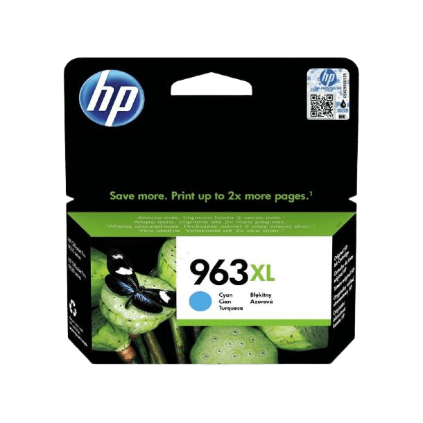 HP Original 963XL 3JA27AE cyan blækpatron | Indhold: 1600 sider