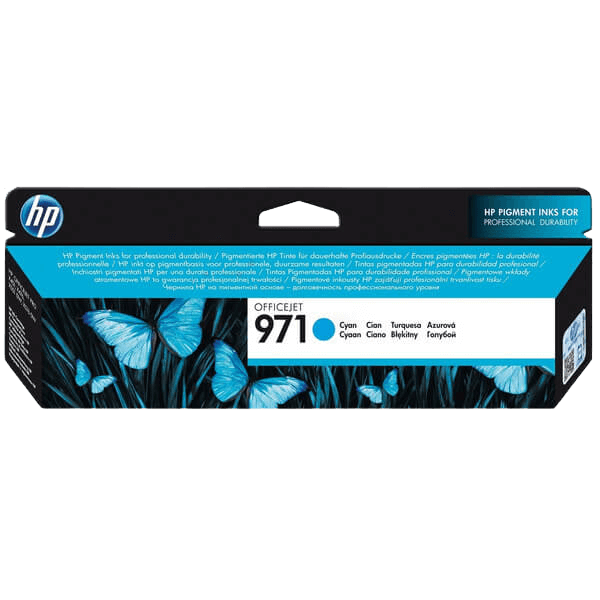 HP Original 971 CN622AE cyan blækpatron | Indhold: 2500 sider