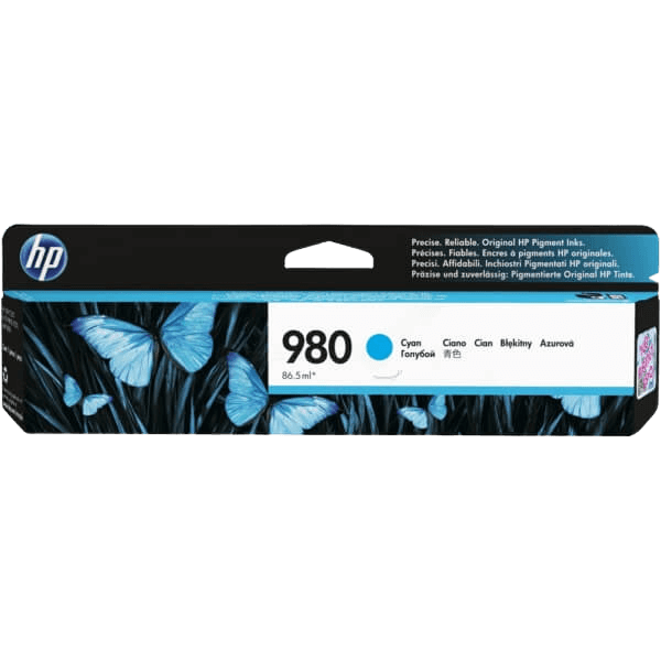 HP Original 980 D8J07A cyan blækpatron | Indhold: 6600 sider