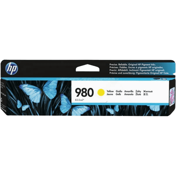 HP Original 980 D8J09A gul blækpatron | Indhold: 6600 sider