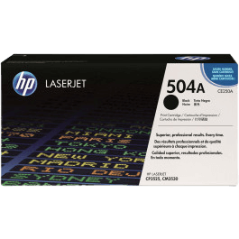 HP Original 504A CE250A sort toner | Indhold: 5000 sider