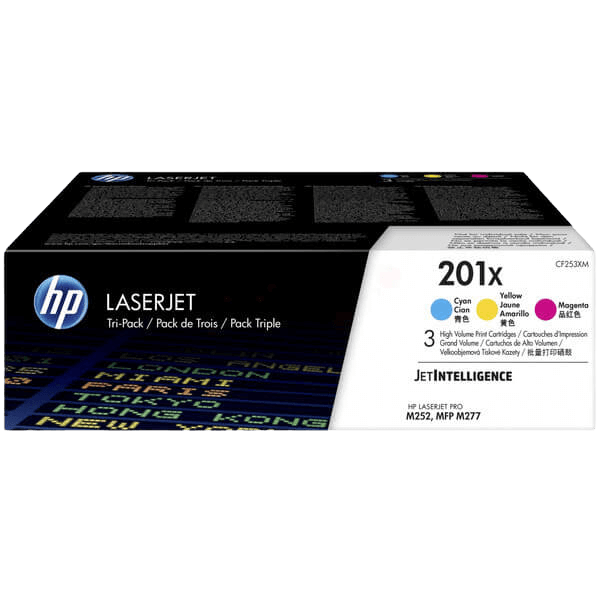 HP Original CF253XM 201X XL 3 farver i én rabatpakke | Indhold: 6900 sider