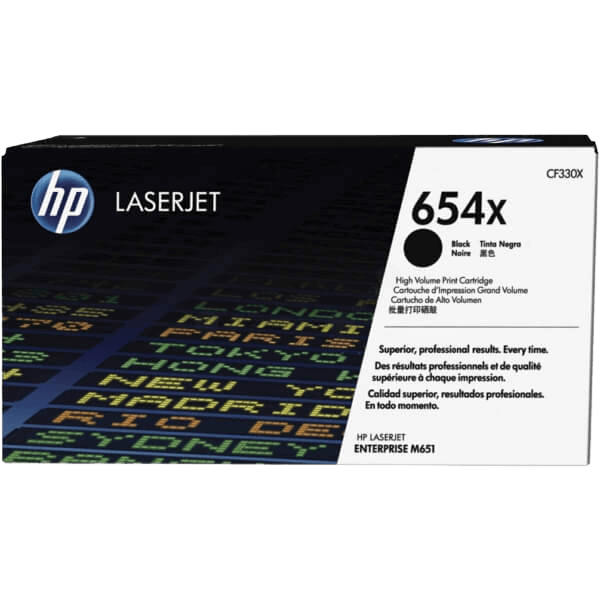 HP Original CF330X 654X XL sort toner | Indhold: 20500 sider