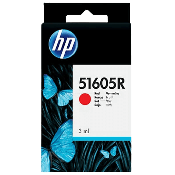 HP Original CJ3A 51605R rød blækpatron | Indhold: 3 ml.