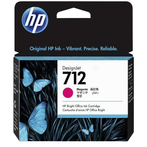 HP Original 712 3ED68A magenta blækpatron | Indhold: 29 ml.