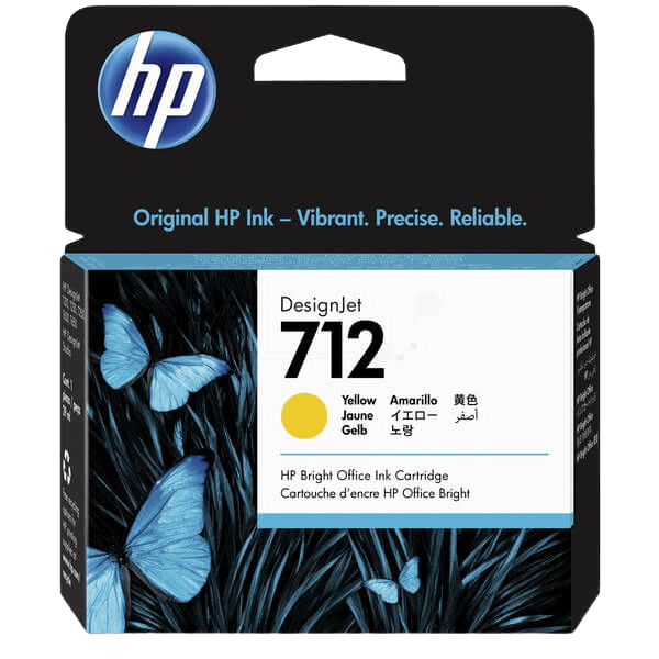 HP Original 712 3ED69A gul blækpatron | Indhold: 29 ml.
