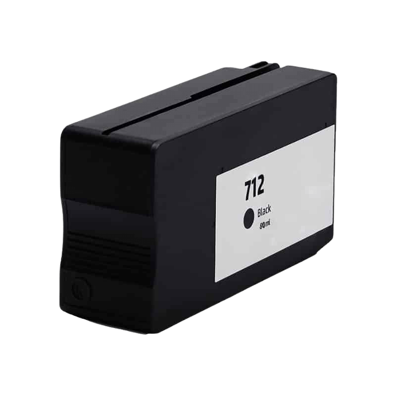 PixoJet HP 712 3ED70A sort blækpatron | Indhold: 38 ml.