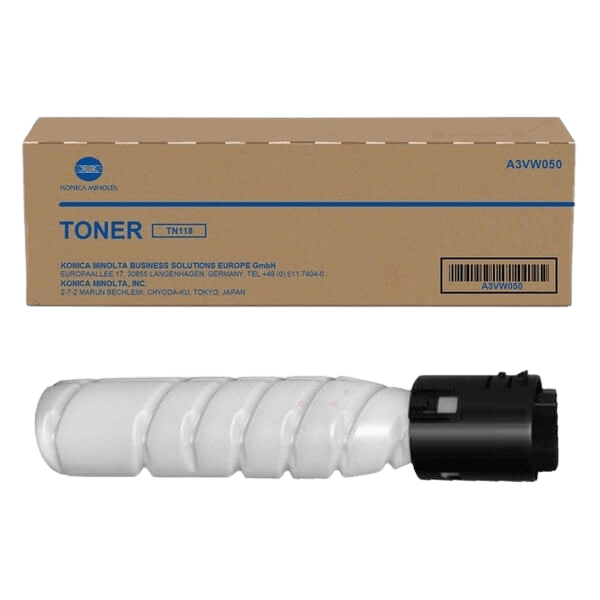Konica Minolta Original TN118 A3VW050 XL twin pack sort toner | Indhold: 24000 sider