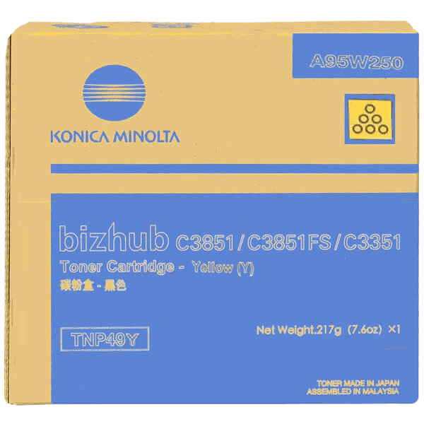 Konica Minolta Original TNP-49 A95W250 gul toner | Indhold: 12000 sider