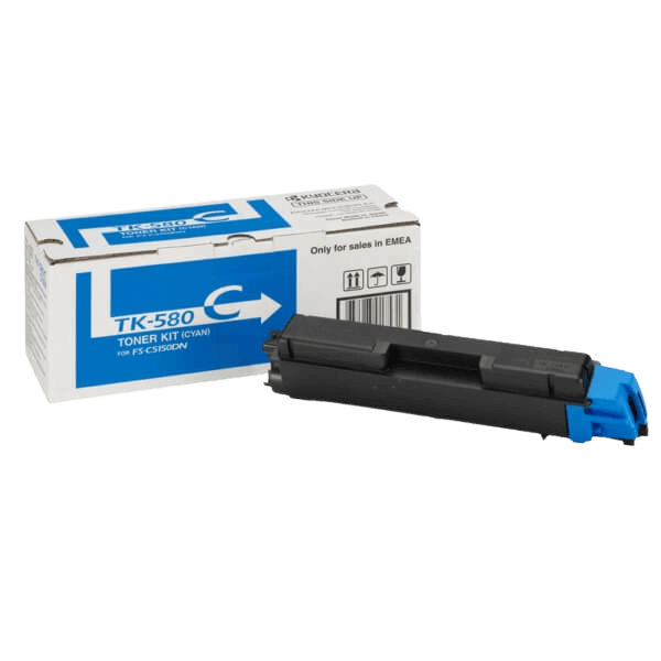 Kyocera Original TK-580C 1T02KTCNL0 cyan toner | Indhold: 2800 sider