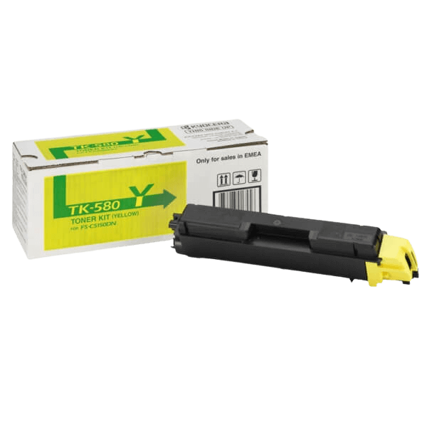Kyocera Original TK-580Y 1T02KTANL0 gul toner | Indhold: 2800 sider