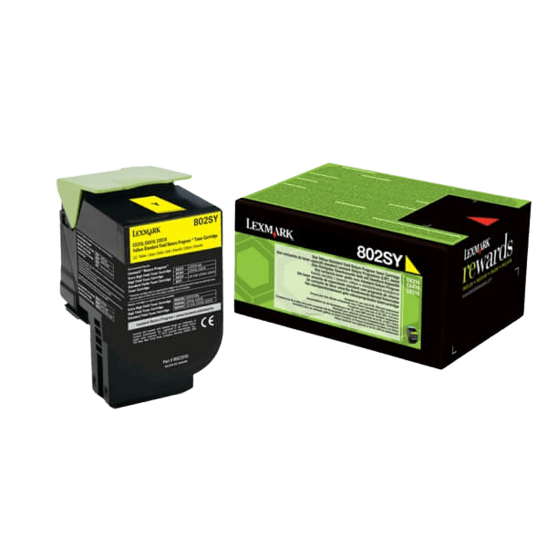 Lexmark Original 802SY 80C2SY0 XL gul toner | Indhold: 2000 sider
