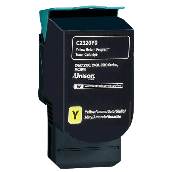Lexmark Original C2320Y0 gul toner | Indhold: 1000 sider