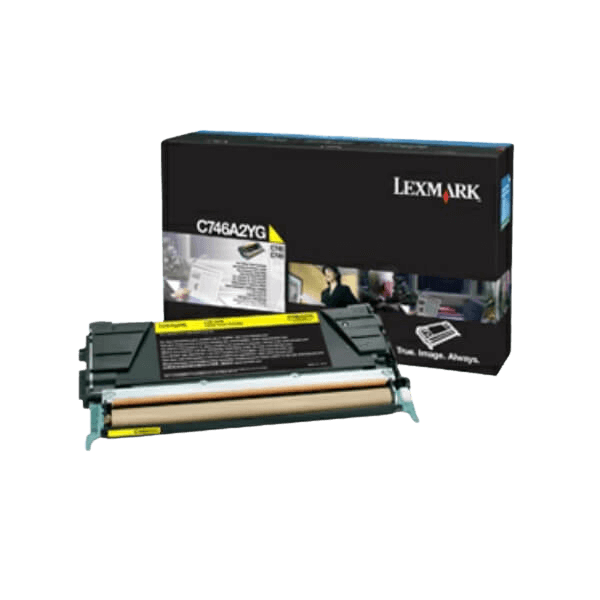 Lexmark Original C746 C746A3YG gul toner | Indhold: 7000 sider