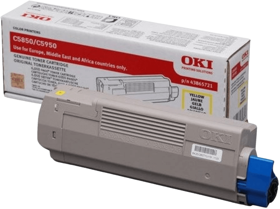 OKI Original 43865721 gul toner | Indhold: 6000 sider
