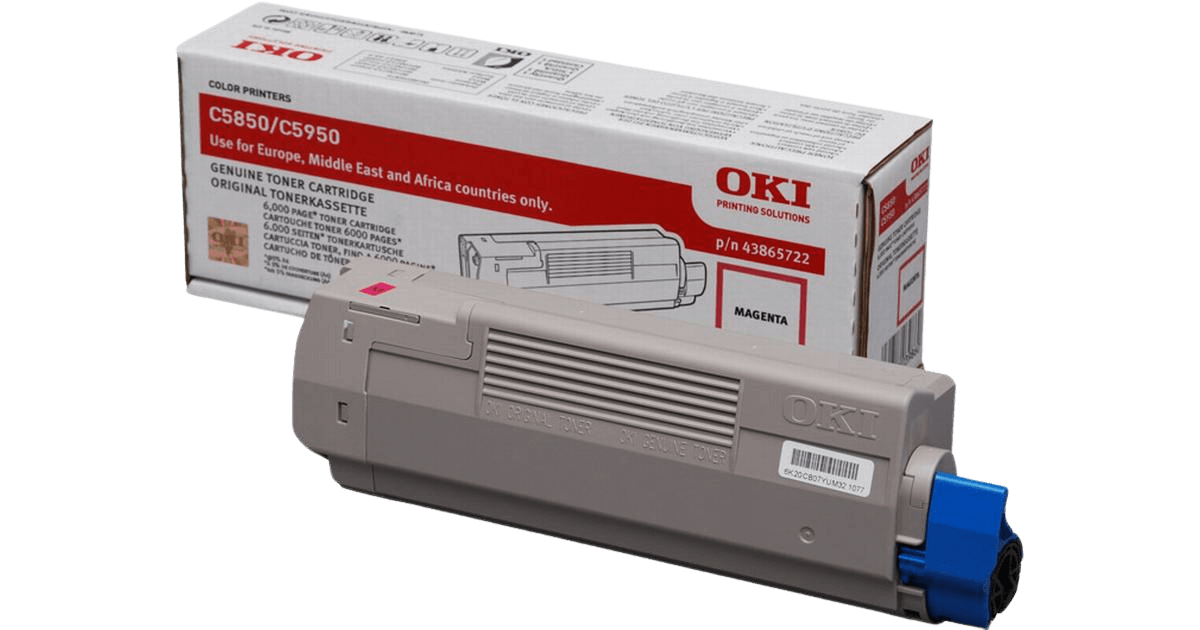 OKI Original 43865722 magenta toner | Indhold: 6000 sider