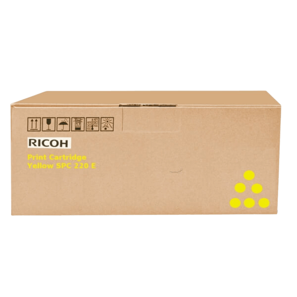 Ricoh Original TYPE SP C 220 E 407643 / 406055 gul toner | Indhold: 2000 sider