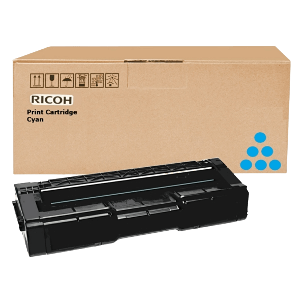 Ricoh Original TYPE SPC 310 HE 406480 / 407637 XL cyan toner | Indhold: 6000 sider